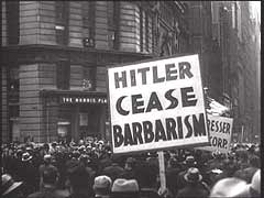 Una protesta anti-nazi