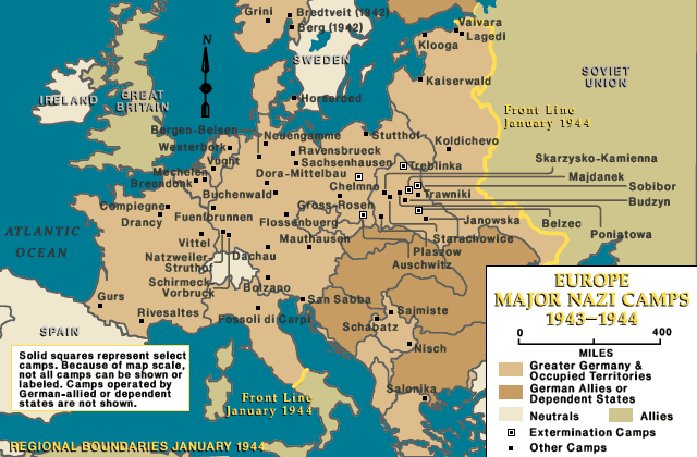 Map Of Europe 1944