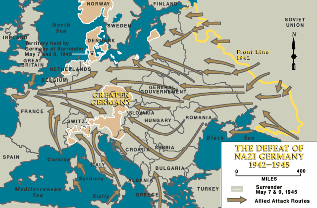 World War II in Eastern Europe, 1942-1945 — Map