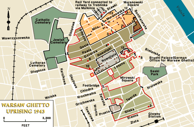 Warsaw Ghetto Uprising — Map. Back to Article · Previous Map | Next Map