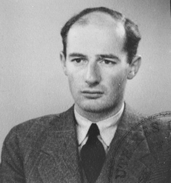 Passport photograph of Raoul Wallenberg. Sweden, June 1944.