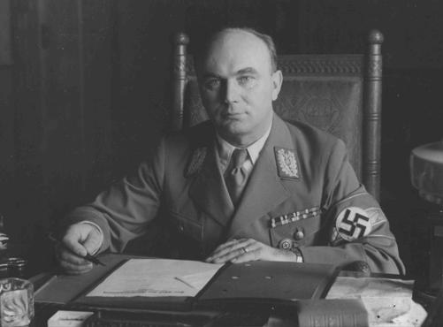 Arthur Greiser, a leading Nazi party official in Danzig. He became the head of the Danzig Senate in 1934. After the beginning of World War II, he became administrator of the Warthegau.