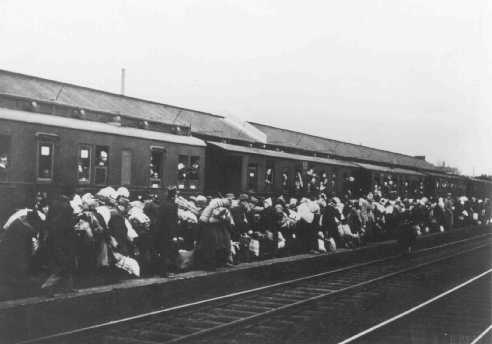 Deportation of Jews from Bielefeld to Riga, Latvia. Bielefeld, Germany, December 13, 1941.