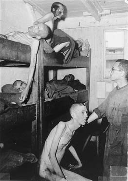 Barracks in the Mauthausen camp. Austria, May 1945, after liberation.