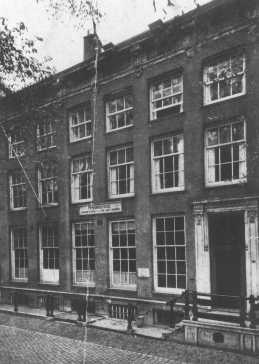 The house in Amsterdam where Tina Strobos hid over 100 Jews in a specially constructed hiding place. Her house was raided eight times, but the Jews were never discovered. Netherlands, date uncertain.