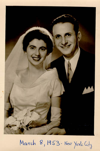 Wedding Photography  York on Wedding Photo Of Regina And Victor  New York City  March 8  1953