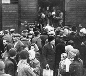 Most of these Hungarian Jews deported to Auschwitz- Birkenau in May 1944 were killed soon after their arrival in gas chambers disguised as showers.