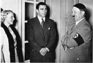 Schmeling, who was never a Nazi, was warmly received by Hitler. Schmeling, who was never a Nazi, was warmly received by Hitler.