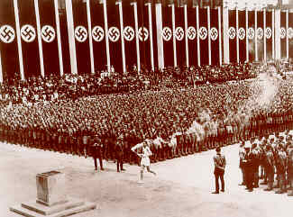 German SS troops relaxing at the 1936 Olympic Games in Berlin