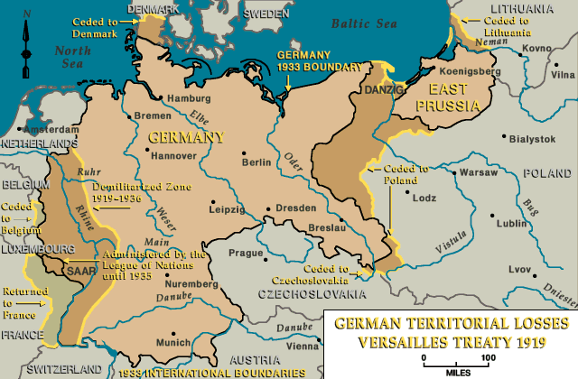 Resultado de imagen de perdida de territorios alemania