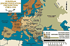 Distribution de la population juive en Europe, vers...