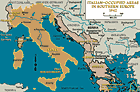 Zones occupées par les Italiens, 1942
