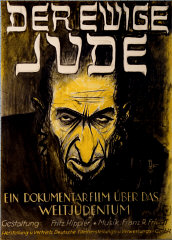 Advertising poster for the antisemitic film, "Der...