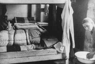 Living quarters in the Theresienstadt ghetto.