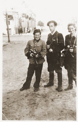 Jewish partisans Rozka Korczak (left), Abba Kovner...