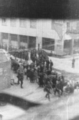 Deportation of Jews from the Warsaw ghetto during the...