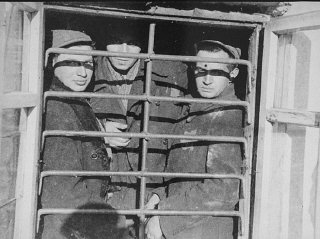 Scene photographed by George Kadish: Jewish prisoners...