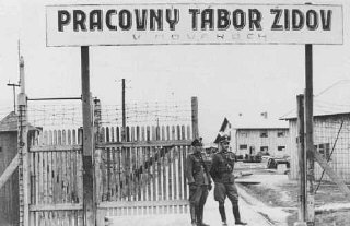 Entrance to the Novaky labor camp.