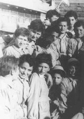 A group of Polish Jewish refugee children (known as...