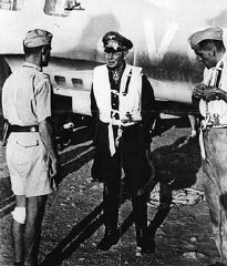 Erwin Rommel (center), commander of the Africa Corps...