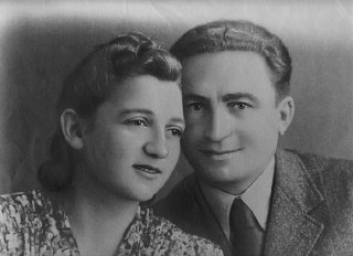 Sonia Orbuch and her husband Isaak after the war on...