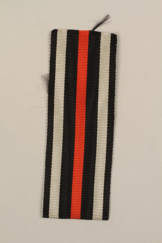 Wwi German Military Black And White Striped Ribbon That Belonged