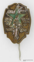 2009.364.5, Stickpin from Esperanto conference, with soldier and green star, Tom T. Kovary Collection