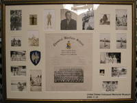 2006.11.33, Framed certificate and pictures of J. George Mitnick in uniform, J. George Mitnick Collection