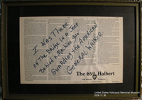 2006.11.36, Framed 1987 article from The 65th Halbert, J. George Mitnick Collection