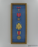 2006.11.43, Framed set of military medals, ribbons, and insignia, J. George Mitnick Collection
