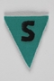 Unused green triangle concentration camp patch with an S found by a US military aid worker