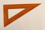 Wooden drafting triangle used by a Czech Jewish camp inmate