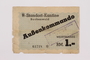 Buchenwald Aussenkommando scrip for HASAG slave labor camp, 1 Reichsmark, given to a Jewish refugee