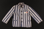 Concentration camp inmate uniform jacket with number patch and red triangle