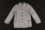 Concentration camp uniform jacket with badge worn by a Lithuanian Jewish inmate