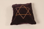 Purple velvet tallit pouch made by a woman for her fiance in a DP camp