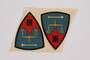 Nuremberg trial decals acquired by a US soldier attending the War Crimes Trials