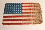 Handmade American flag created by former concentration camp inmates and given to a U.S. liberator