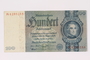 Paper currency note, 100 German marks