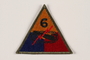 US Army 6th Armored Division shoulder sleeve patch with tank, gun, and red lightning bolt