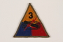 US Army 3rd Armored Division shoulder sleeve patch with tank, gun, and red lightning bolt