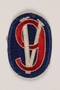 US Army 95th Infantry Division shoulder sleeve patch with a 9 on a Roman numeral V
