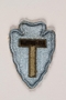 US Army 36th Infantry Division shoulder sleeve patch with a T monogram on a light blue field