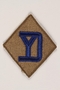 US Army 26th Infantry Division shoulder sleeve patch with a blue YD monogram