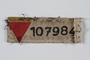 Prisoner patch with red triangle and number issued to a German Jewish prisoner