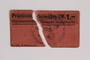 Auschwitz concentration camp scrip 1 Reichsmark, in 2 pieces, received by an inmate