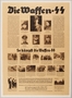 Waffen SS recruitment poster with multiple blocks of small text and photographs