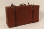 Brown leather suitcase used by a Polish Jewish refugee family
