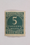Postage stamp, 5 tausend, issued in Germany during hyperinflation in the Weimar Republic