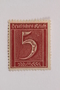 Postage stamp, 5 mark, issued in Germany during hyperinflation in the Weimar Republic